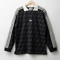 Camisa Polo adidas Originals Manga Longa Jacquared Rugby PRETO