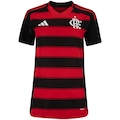 Camisa do Flamengo I 25/26 adidas Feminina Torcedora PRETO