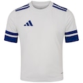 Camiseta Infantil adidas Manga Curta Squadra 25 BRANCO/AZUL ESC