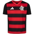 Camisa do Flamengo 25/26 adidas Juvenil Fanshirt PRETO/VERMELHO