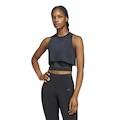 Blusa Cropped Feminina adidas Regata Cool Hiit PRETO