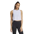 Opção de cor ROXO CLARO de Blusa Cropped Regata Feminina adidas Essentials