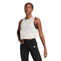 Blusa Cropped Regata Feminina adidas Essentials OFF WHITE