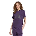 Camiseta Feminina adidas Manga Curta Big Logo ROXO ESCURO