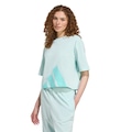 Blusa Cropped Feminina adidas Big Logo VERDE CLARO