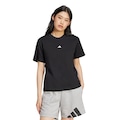 Camiseta adidas Manga Curta Small Logo Feminina PRETO/BRANCO