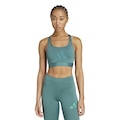 Top Fitness sem Bojo adidas Média Sustentação Powerreact Big Logo Adulto VERDE