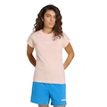 Camiseta Feminina adidas Manga Curta Logo Linear ROSA BEBE