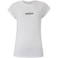 Camiseta Feminina adidas Manga Curta Logo Linear PRETO/BRANCO