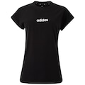 Camiseta Feminina adidas Manga Curta Logo Linear BRANCO/PRETO