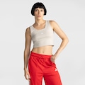 Opção de cor BEGE de Blusa Cropped Regata adidas Small Logo Feminina