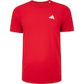 Camiseta Masculina adidas Manga Curta Own The Run 3 Listras VERMELHO