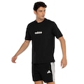 Camiseta Masculina adidas Manga Curta Logo Linear BRANCO/PRETO