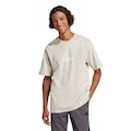 Camiseta Masculina adidas Manga Curta Logo Linear CINZA CLA/BRANCO