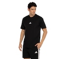 Camiseta Básica adidas Logo Pequeno - Masculina BRANCO/PRETO