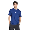 Camiseta Básica adidas Logo Pequeno - Masculina AZUL ESC/BRANCO