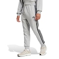 Calça Masculina adidas Moletom Leve 3 Listras CINZA CLA/PRETO