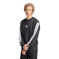 Blusa de Moletom Masculina adidas Essentials 3 Listras BRANCO/PRETO