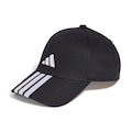 Boné Adulto adidas Strapback 3 Listras Aba Curva PRETO