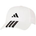 Boné Adulto adidas Strapback 3 Listras Aba Curva BRANCO/PRETO