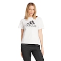 Camiseta Feminina adidas Manga Curta Graphic Camo BRANCO