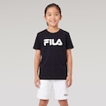 Camiseta Infantil Fila Letter Premium PRETO