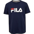 Camiseta Infantil Fila Letter Premium AZUL ESCURO