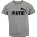 Camiseta Puma Ess No.1 Logo Infantil CINZA/PRETO