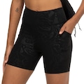 Bermuda Oxer Print Premium Média Compressão Cós Baixo Feminina PRETO