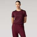 Camiseta Oxer Regulção Térmica Com Abertura Lateral Feminina VINHO