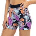 Bermuda Feminina Farm Biker Banana Flora Cós Médio AZUL ESC/ROSA