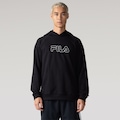 Blusão Masculino Fila com Capuz Outline Light PRETO/BRANCO