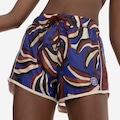 Short Farm Nylon Banana Inverno Feminino AZUL ESC/MARROM