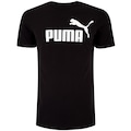 Camiseta Masculina Puma Manga Curta Essentials N01 Logo Tee PRETO