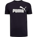 Camiseta Masculina Puma Manga Curta Essentials N01 Logo Tee AZUL