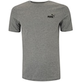 Camiseta Básica Masculina Puma Logo Pequena CINZA/PRETO