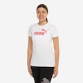 Camiseta Feminina Puma Manga Curta Essentials NO 1 Logo Tee S BRANCO