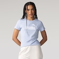 Camiseta Feminina Puma Manga Curta Essentials NO 1 Logo Tee S AZUL/BRANCO