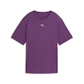Camiseta Feminina Puma Manga Curta Ess Relaxed Tee ROXO/BRANCO