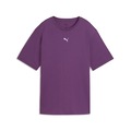Camiseta Feminina Puma Manga Curta Ess Relaxed Tee ROXO/BRANCO