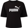 Blusa Cropped Feminina Puma Manga Curta Ess N1 Logo Relaxed PRETO
