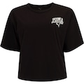 Blusa Cropped Feminina Puma Manga Curta Class Relaxed PRETO