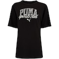 Camiseta Feminina Puma Manga Curta Class Relaxed PRETO