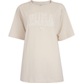 Camiseta Feminina Puma Manga Curta Class Relaxed OFF WHITE