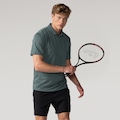 Opção de cor VERDE de Camisa Polo Masculina ASICS Jacquard