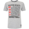 Camiseta do Houston Rockets Masculina NBA Manga Curta Since Time N0909A CINZA MESCLA