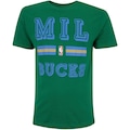 Camiseta do Milwaukee Bucks NBA Masculina Color Stripes N921A VERDE