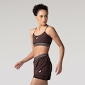 Short ASICS Nara Elástico 2 em 1 Feminino MARROM ESCURO