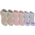 Kit de Meias Puma Sapatilha Invisível 3 Pares Infantil BRANCO/ROSA