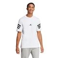 Camiseta Masculina adidas Manga Curta Future Icons 3 Listras BRANCO